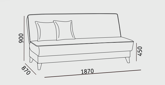 Прямой диван Наварра 2 БД в Махачкале - изображение 5