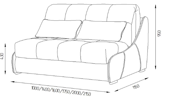 Прямой диван Токио 130 (ППУ) в Махачкале - изображение 11