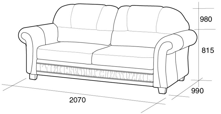 Прямой диван София 3Т в Махачкале - изображение 4