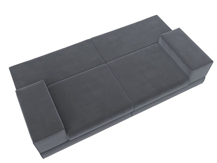 Прямой диван Лига-037, Серый (велюр) в Махачкале - изображение 3