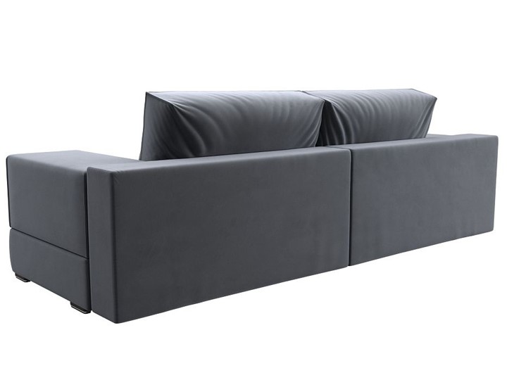 Прямой диван Лига-037, Серый (велюр) в Махачкале - изображение 4