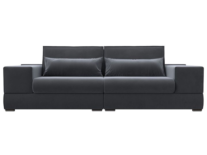 Прямой диван Лига-037, Серый (велюр) в Махачкале - изображение 8