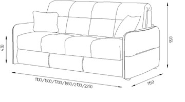 Прямой диван Токио 2 150 (НПБ) в Махачкале - предосмотр 6