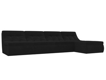 Модульный угловой диван Холидей, Черный (велюр) в Махачкале
