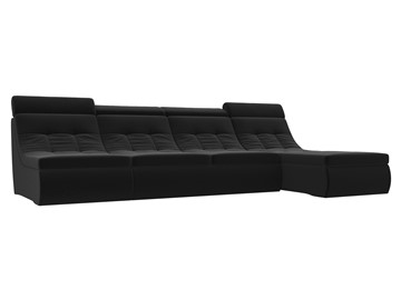 Модульный раскладной диван Холидей люкс, Черный (микровельвет) в Махачкале