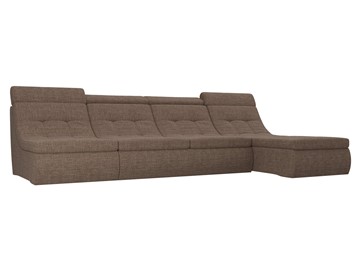Большой модульный диван Холидей люкс, Коричневый (рогожка) в Махачкале