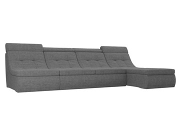 Модульный раскладной диван Холидей люкс, Серый (рогожка) в Махачкале