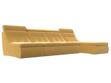 Модульный раскладной диван Холидей люкс, Желтый (микровельвет) в Махачкале