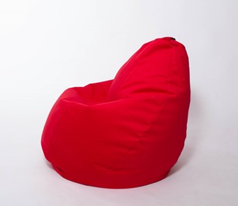 Кресло-мешок Груша большое, велюр однотон, красное в Махачкале - предосмотр 1