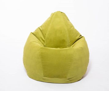 Кресло-мешок Груша малое, велюр однотон, травянное в Махачкале - предосмотр 1