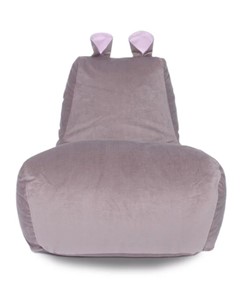 Кресло-игрушка Бегемот кофе/розовый в Махачкале