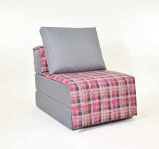 Бескаркасное кресло-кровать Харви, серый - квадро в Махачкале - предосмотр
