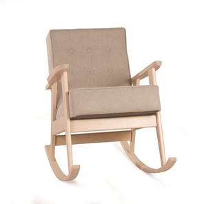 Кресло-качалка Ретро (беленый дуб / 03 - бежевый) в Махачкале