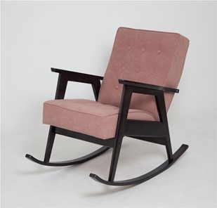 Кресло-качалка Ретро (венге / RS 12 - розовый) в Махачкале