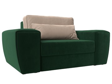 Кресло в гостиную Лига-008, Зеленый\Бежевый (велюр) НПБ в Махачкале