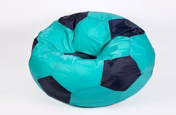 Кресло-мешок Мяч большой, бирюзово-черный в Махачкале
