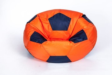 Кресло-мешок Мяч большой, оранжево-черный в Махачкале