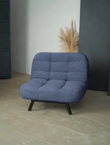 Мягкое кресло Абри опора металл (синий) в Махачкале - предосмотр 8