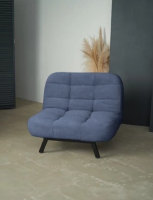 Мягкое кресло Абри опора металл (синий) в Махачкале - изображение 8