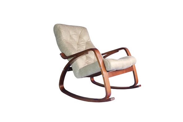 Кресло-качалка Гранд, замша крем в Махачкале - изображение