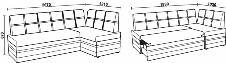 Кухонный диван НЕО КМ-06 ДУ с механизмом в Махачкале - изображение 5