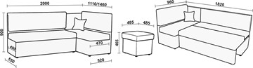 Угловой кухонный диван Нео КМ 3 с механизмом 2000*1110 в Махачкале - предосмотр 20