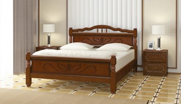 Кровать 1-спальная Карина-5 (Орех) 90х200 в Махачкале