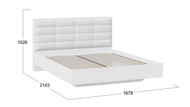 Двуспальная кровать Агата тип 1 (Белый) в Махачкале - изображение 2