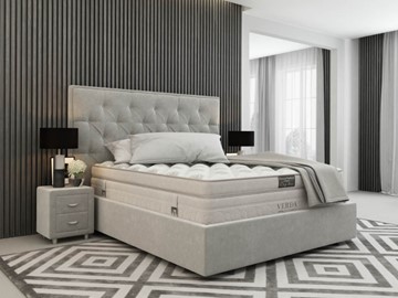 Кровать в спальню Classic Compact/Island M 180х200, Флок (Велсофт Серый) в Махачкале
