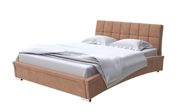 Кровать спальная Corso-1L 200x200, Микровелюр (Manhattan Брауни) в Махачкале