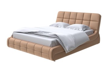 Кровать спальная Corso-6 140x200, Экокожа (Бронзовый перламутр) в Махачкале