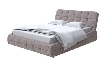 Кровать двуспальная Corso-6 140x200, Рогожка (Levis 25 Светло-коричневый) в Махачкале