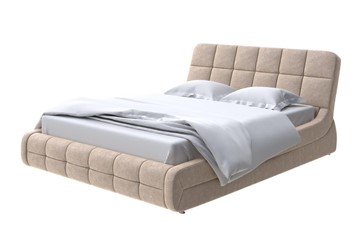 Кровать в спальню Corso-6 200х200, Флок (Бентлей Какао) в Махачкале