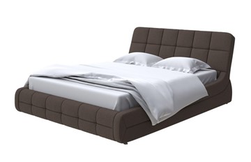Двуспальная кровать Corso-6 200х200, Рогожка (Savana Chocolate) в Махачкале