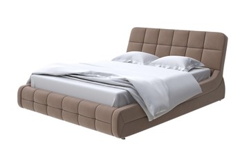 Кровать спальная Corso-6 200х200, Велюр (Forest 514 Светло-коричневый) в Махачкале