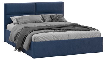 Кровать 2-спальная Глосс Тип 1 (Микровелюр Wellmart Blue) в Махачкале