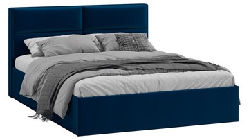 Двуспальная кровать Глосс Тип 1 (Велюр Confetti Blue) в Махачкале