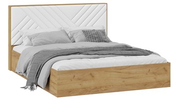 Кровать спальная Хилтон Тип 1 (Дуб крафт золотой/Белый) в Махачкале