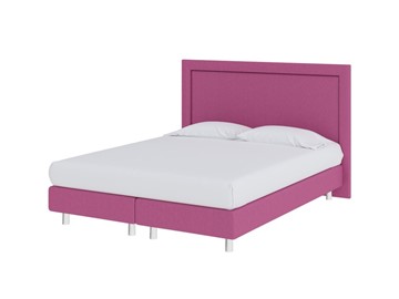 Кровать 2-спальная London Boxspring Elite 160х200, Рогожка (Savana Berry (фиолетовый)) в Махачкале