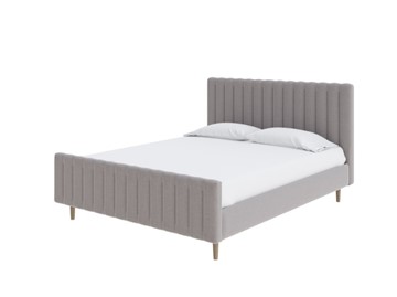 Кровать в спальню Madison 160x200, Искусственная шерсть (Лама Светло-серый) в Махачкале
