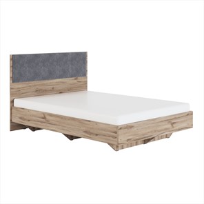 Двуспальная кровать Николь (мод.1.3) 1,6 серый текстиль, с ортопедическим основанием в Махачкале