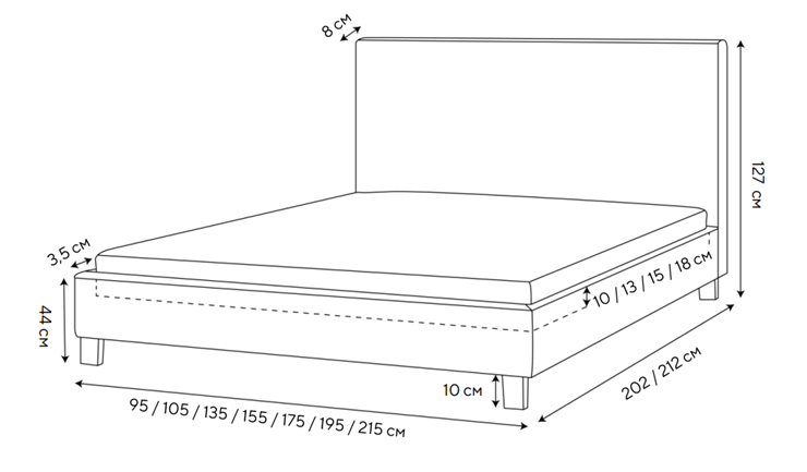 Кровать Routa 200х200, Велюр (Monopoly Мятный лёд (670)) в Махачкале - изображение 1