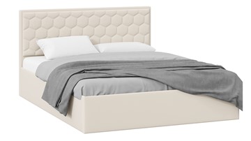 Кровать спальная с подъемным механизмом Порто (Велюр Confetti Cream) без заглушины в Махачкале