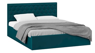 Кровать 2-х спальная с подъемным механизмом Порто (Велюр Confetti Izumrud) без заглушины в Махачкале