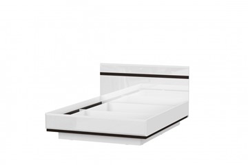 Кровать спальная Соло универсальная 1,6х2,0, белый/белый глянец/венге в Махачкале
