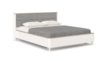 Двуспальная кровать Стефания 1600 с кроватным основанием ЛД 413.150, Дуб Маувелла PR/Белый в Махачкале