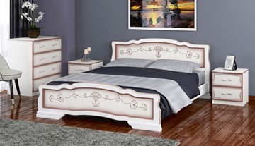 Кровать в спальню Карина-6 (Дуб Молочный) 180х200 в Махачкале