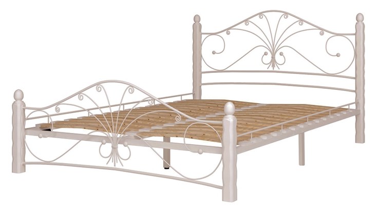 Двуспальная кровать Фортуна 1, 1600, белый/белый в Махачкале - изображение 1