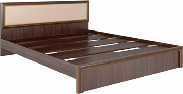 Кровать в спальню Беатрис М09 с мягким изголовьем (Орех Гепланкт) в Махачкале
