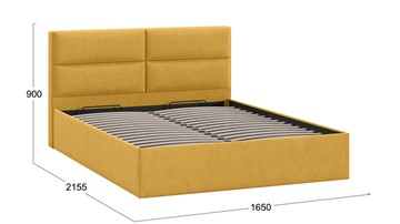Кровать с механизмом 2-спальная Глосс Тип 1 (Микровелюр Wellmart Yellow) в Махачкале - предосмотр 1